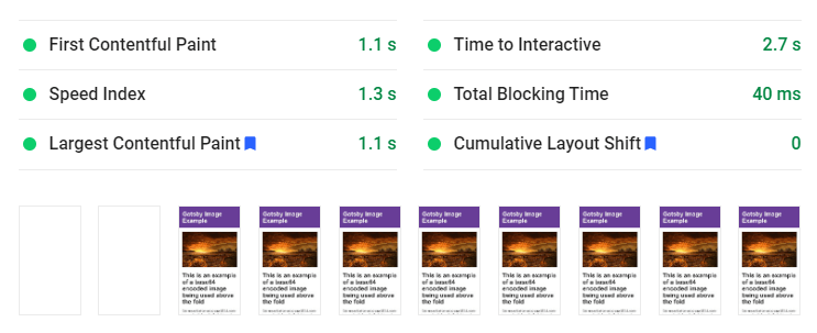 Google Insights screenshot showing LCP taking 2.6 seconds